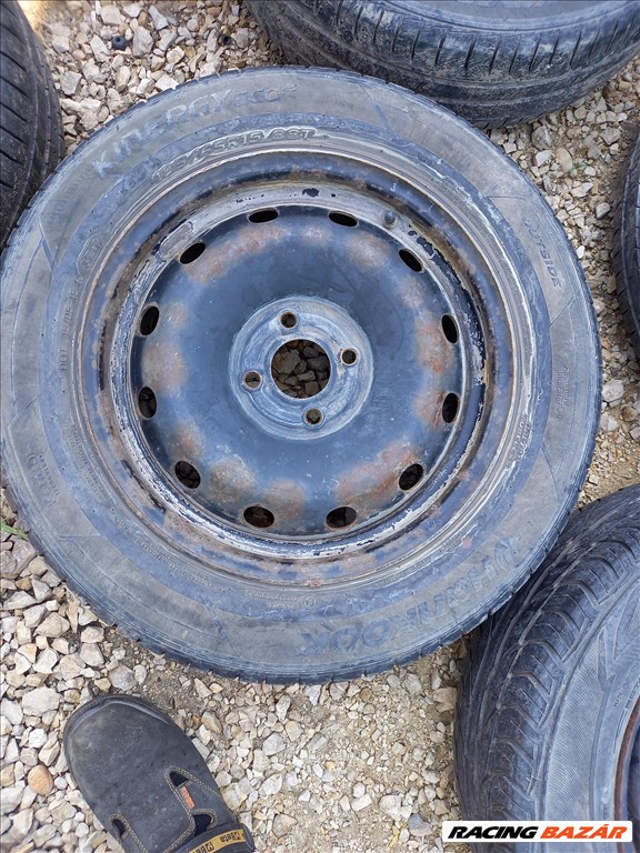 Renault gyári lemezfelni szett 6x15 4x100 185/65R15 nyárival sxx2 2. kép