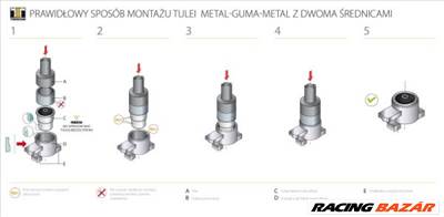 TEDGUM 00518965 - Lengőkar szilent CITROËN MITSUBISHI PEUGEOT