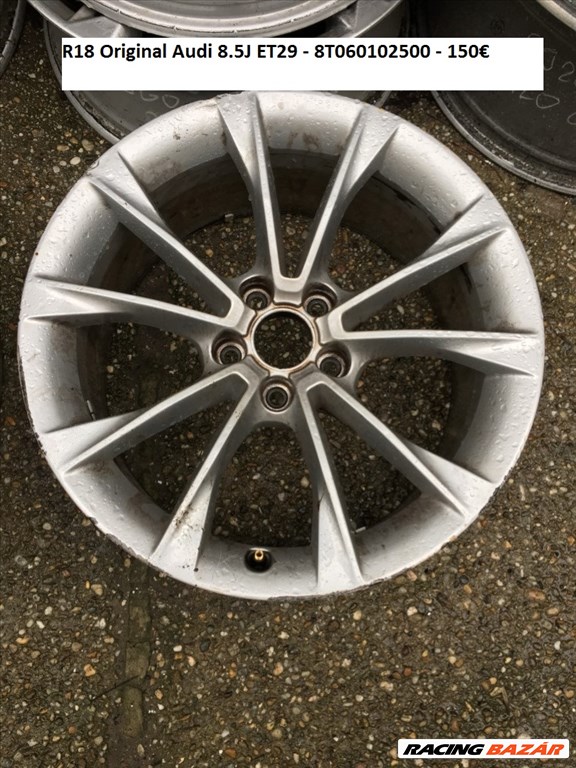 R18 Original Audi 8.5J ET29 - 8T06010250CA /  8T0 601 025CA 1db felni 1. kép