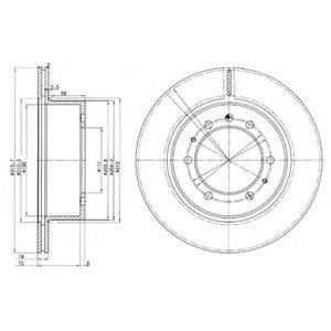 DELPHI BG3117 - féktárcsa NISSAN