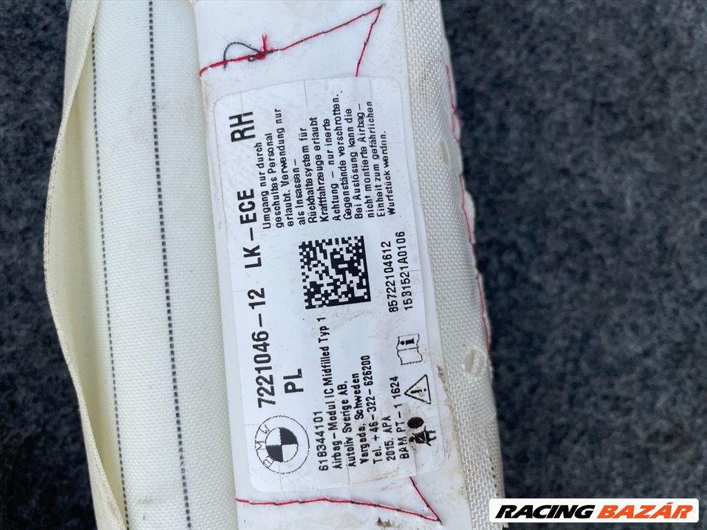 BMW 1 Jobb első Függöny Légzsák 7221046 2. kép