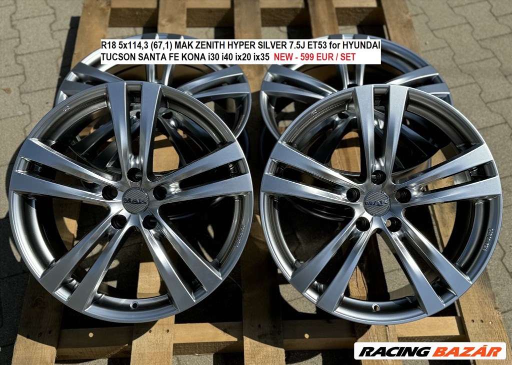 HYUNDAI TUCSON SANTA FE KONA i30 i40 ix20 ix35 új R18 alufelni szett  1. kép