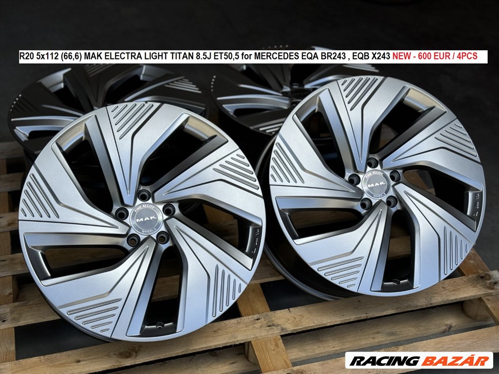 R20 5x112 (66,6) MAK ELECTRA LIGHT TITAN 8.5J ET50,5 for MERCEDES EQA BR243 , EQB X243 1. kép