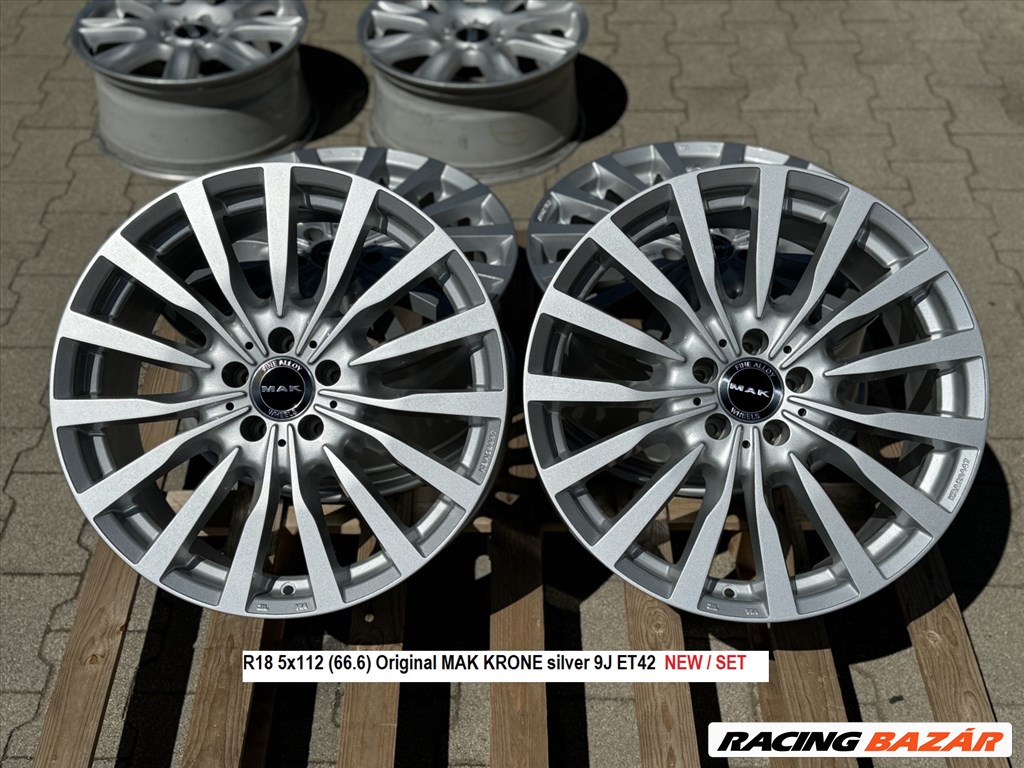 R18 5x112 (66.6) Original MAK KRONE silver 9J ET42 új akciós alufelnik 1. kép