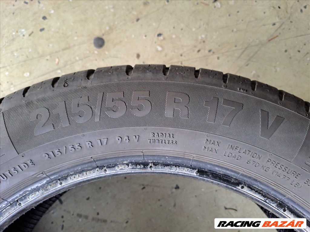 4db 215/55 R17 Continental Contiecocontact 5 Nyári gumi eladó (DOT2018) 12500Ft/db 5-6mm minta 7. kép