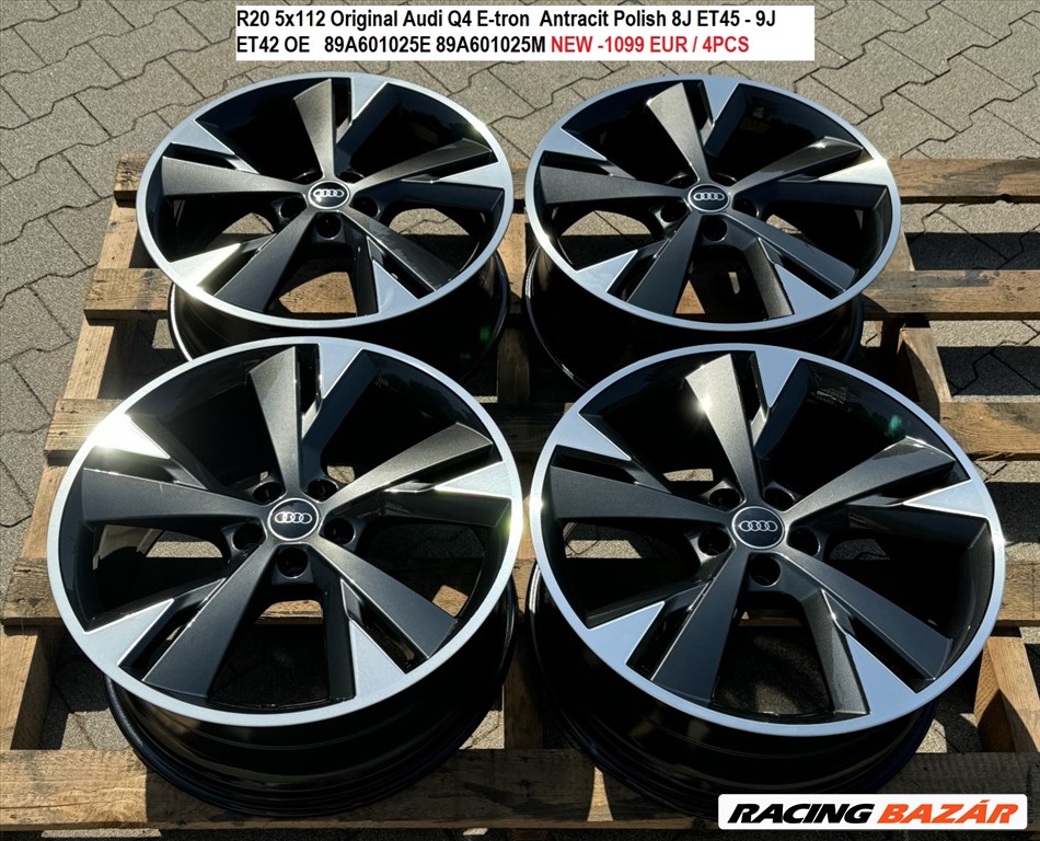 R20 5x112 Original Audi Q4 E-tron kétszéles alufelnik felnik 20" 20col 1. kép