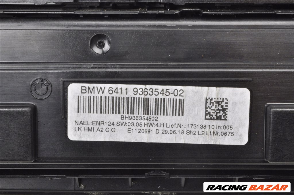 BMW 3-as sorozat F30 Klíma, rádió panel 9363545 6832880 5. kép