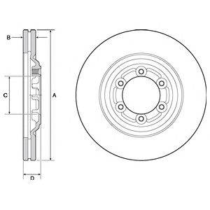 DELPHI BG4697C - féktárcsa ISUZU