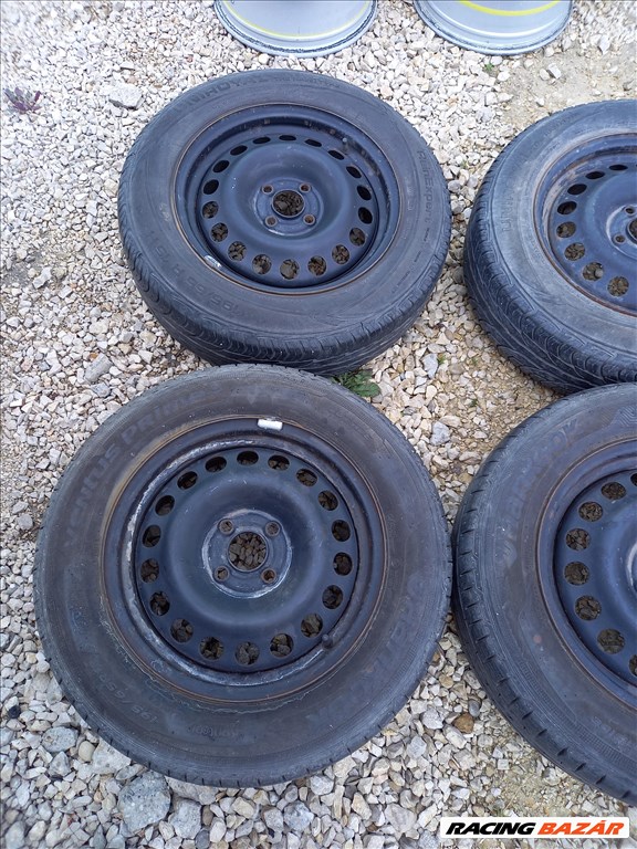Opel Astra 6x15 4x100 lemezfelni szett Nyárigumikkal 195/65R15 sxx4 2. kép