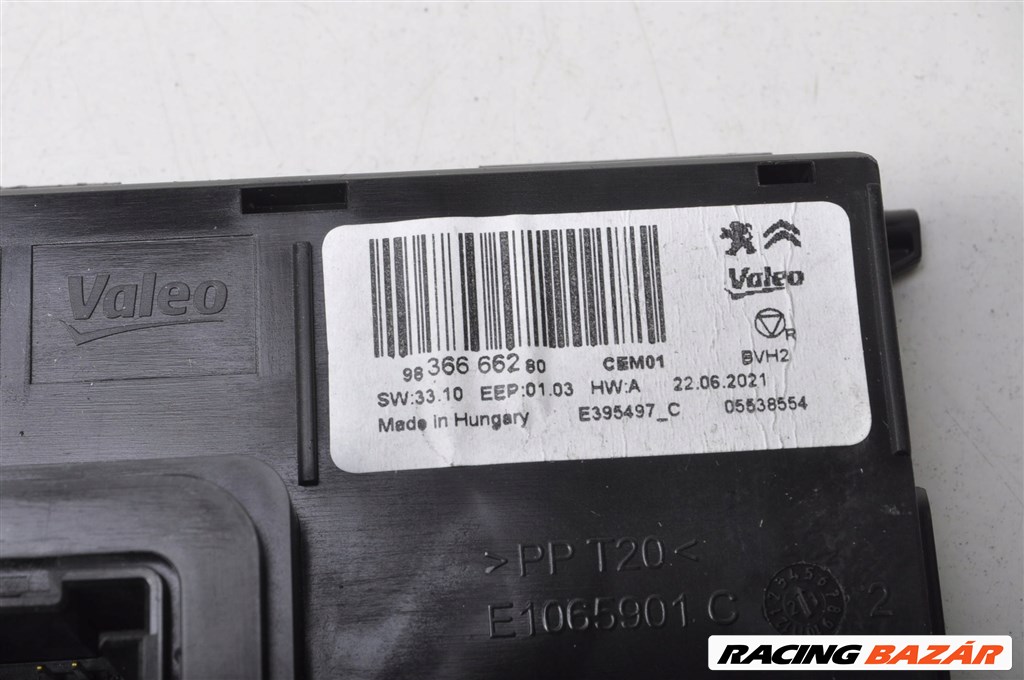 Peugeot 3008 II klíma vezérlő panel 9836666280 3. kép