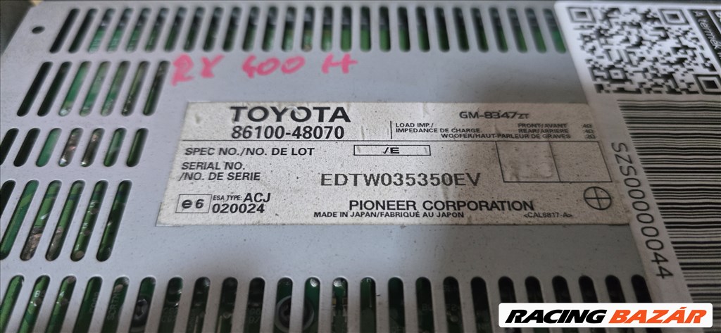 Lexus RX (XU30) 400h erősítő  8610048070 2. kép