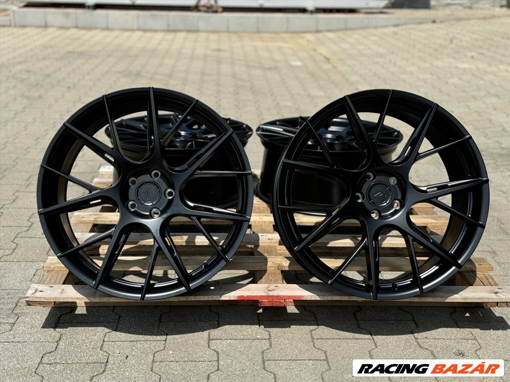 R20 5x108 (63,4) JAPAN RACING JR42 8.5J ET35 Matt Black új alufelnik felnik 20"  4. kép