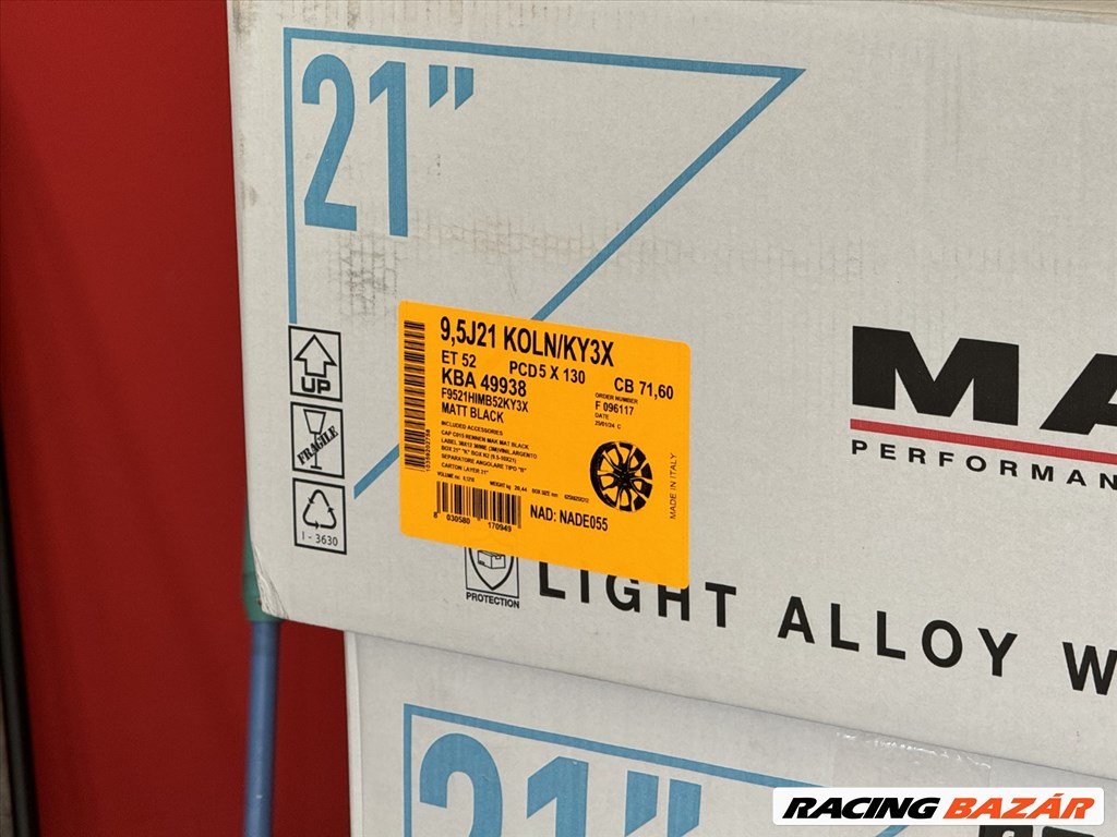 R21 5x130 (71,6) MAK KOLN 9.5J ET52 MATT BLACK for Audi Q7 Volkswagen Touareg Porsche Cayenne  4. kép