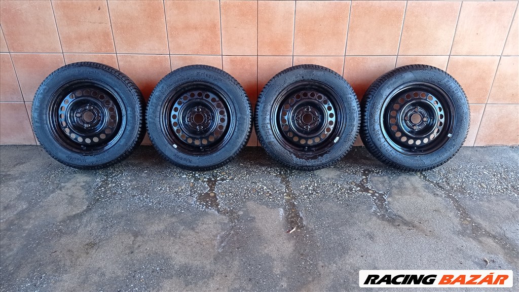 TOYOTA YARIS 15" LEMEZFELNI 4X100 TÉLI 175/65R15 GUMIVAL OLCSÒN!!! 1. kép