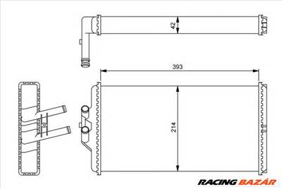NRF 54241 - Hőcserélő, belső tér fűtés MERCEDES-BENZ