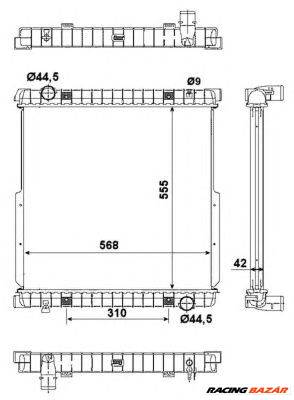 NRF 58377 - Vízhűtő (Hűtőradiátor) IVECO