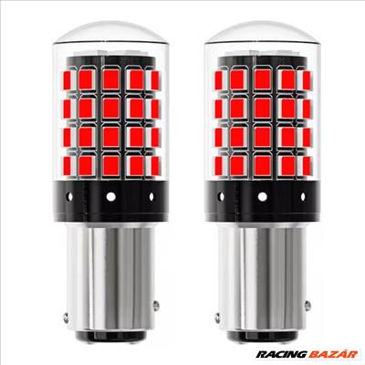 P21/5W BAY15D CANBUS PIROS LED féklámpa / helyzetjelző  izzó égő 12V 2db-os készlet✔️