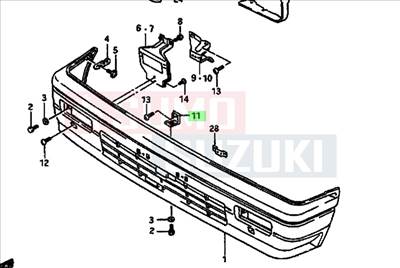 Maruti 800 első lökhárító középső tartó 71717-84300