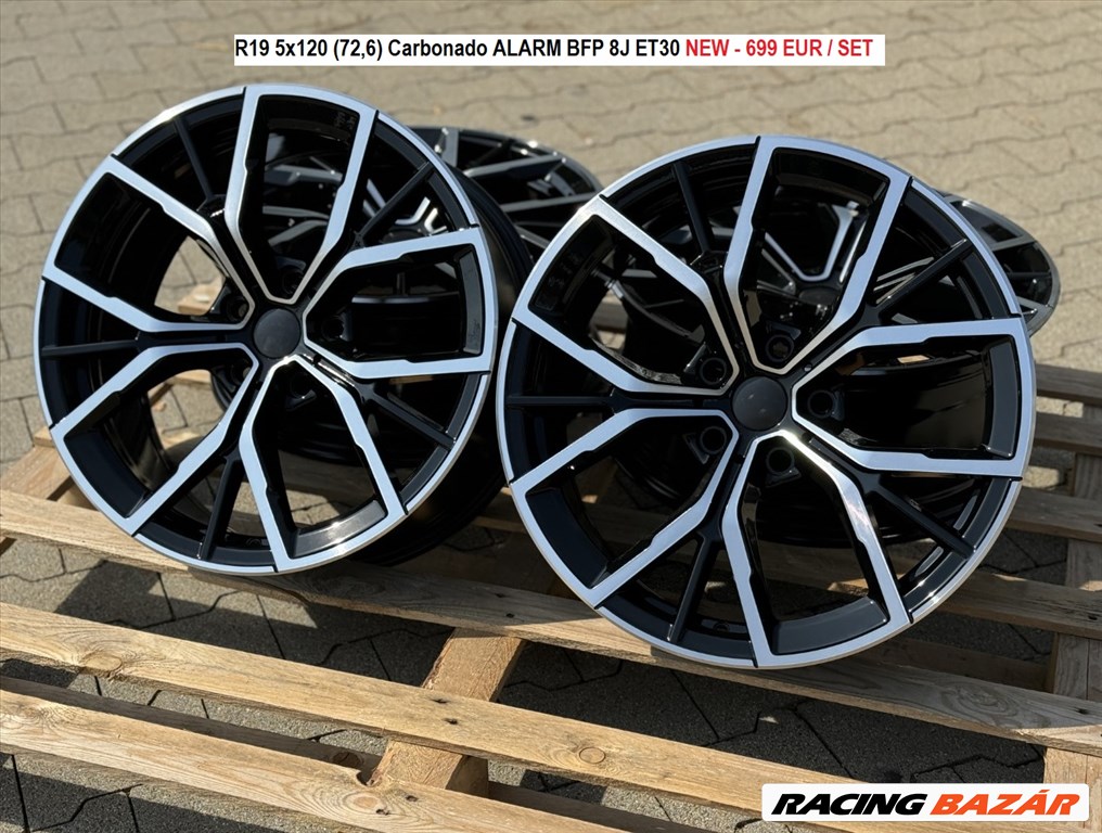 R19 5x120 (72,6) Carbonado ALARM BFP 8J ET30 8x19 19" új felnik / BMW  1. kép