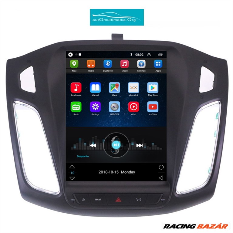 Ford Focus 3 Android Tesla Style Multimédia GPS Fejegység Rádió Tolatókamerával 4. kép