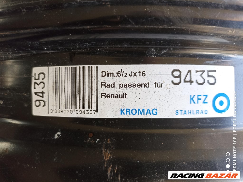 5x108 16" Renault használt lemezfelni garnitúra (55) 7. kép