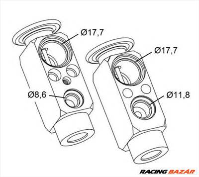 NRF 38478 - tágulószelep, klímaberendezés DAF MAN