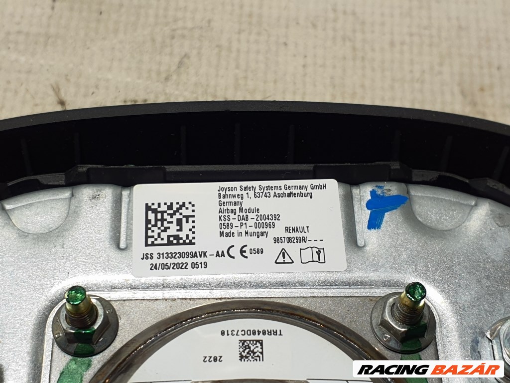 Dacia Duster II kormánylégzsák 985708259r 2. kép