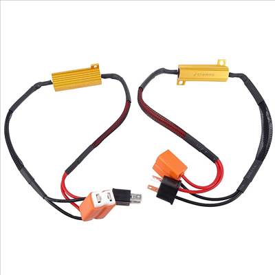 50W 8 Ohm H7 LED izzóhoz 12V CANBUS Control hibakód törlő előtét mű ellenállás műterhelés hibatörlő 2db-os készlet✔️