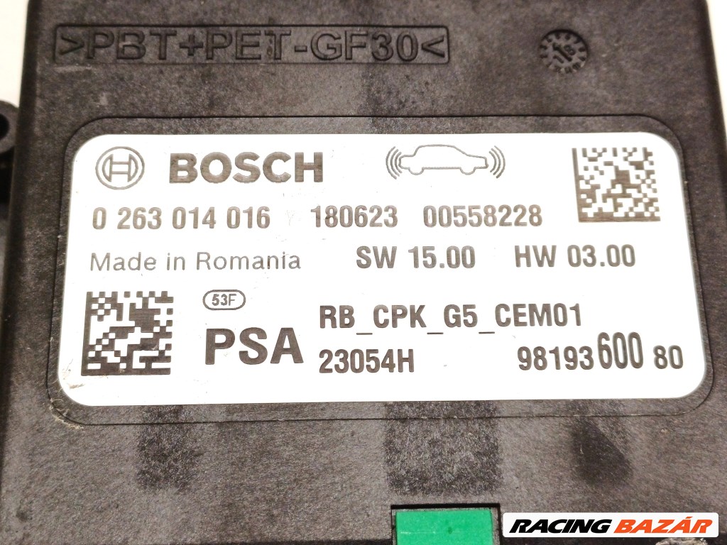 Citroën Jumpy III tolatóradar vezérlő  9819360080 3. kép