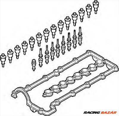 ELRING 357.900 - tömítéskészlet, szelepfedél BMW