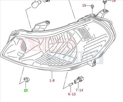 Suzuki SX4 fényszóró patent 35153-75H00