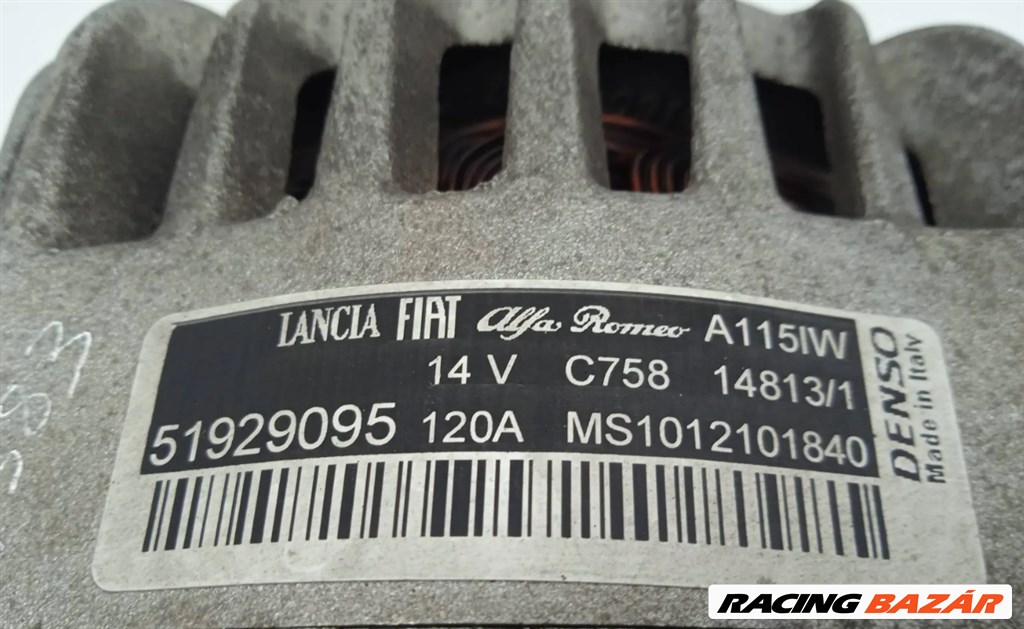 Lancia Ypsilon III generátor  51929095 3. kép