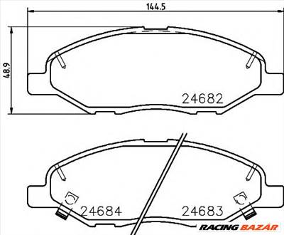 TEXTAR 2468201 - fékbetét MAZDA MITSUBISHI NISSAN