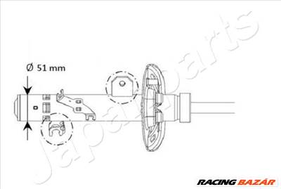 JAPANPARTS MM-01131 - lengéscsillapító PEUGEOT