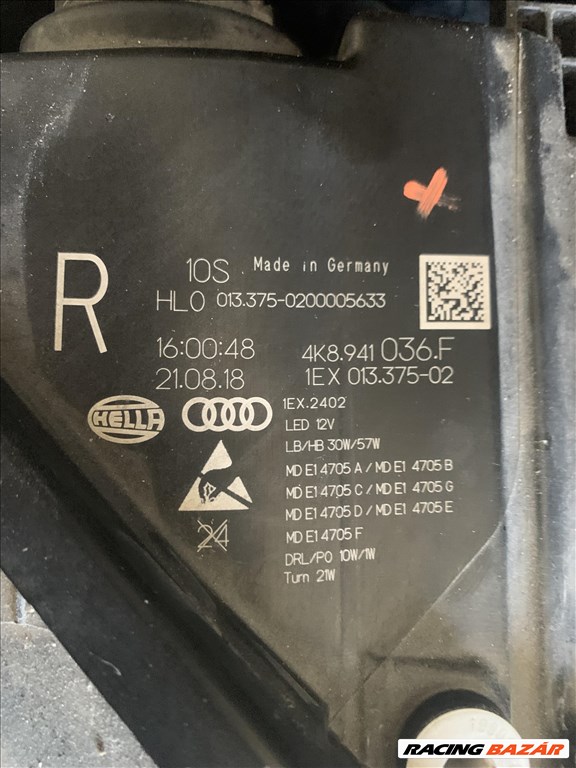 Audi A7 (C8 - 4K) jobb első lámpa  4k8941036f 3. kép