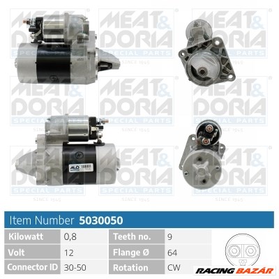 MEAT & DORIA 5030050 - önindító AUTOBIANCHI FIAT LANCIA 1. kép