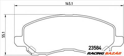 BREMBO P 54 030 - fékbetét BAIC CHRYSLER CITROËN DODGE DONGNAN (SOUEAST) FIAT HYUNDAI JEEP LANCIA MI