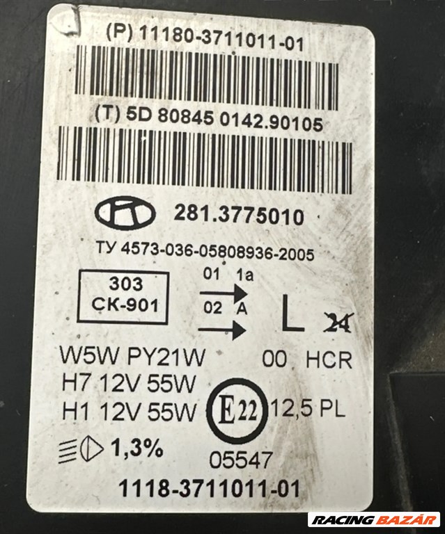 Lada Kalina Bal első lámpa  1118371101101 2. kép