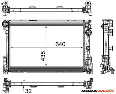 MAHLE CR 1684 000P - Vízhűtő (Hűtőradiátor) MERCEDES-BENZ