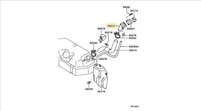MB504622 Mitsubishi Pajero Üzemanyag Betöltő Cső 3.0L 3.5L 1990-2004