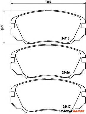 BREMBO P 59 054 - fékbetét BENTLEY BUICK BUICK (SGM) CHEVROLET GMC HOLDEN OPEL SAAB VAUXHALL