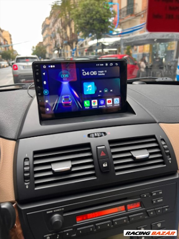BMW X3 E83 Android CarPlay Multimédia GPS Rádió Tolatókamerával 7. kép
