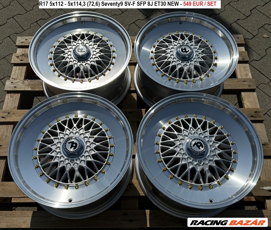 R17 5x112 - 5x114,3 (72,6) Seventy9 SV-F SLP 8J ET30 új alufelnik 17"  2. kép