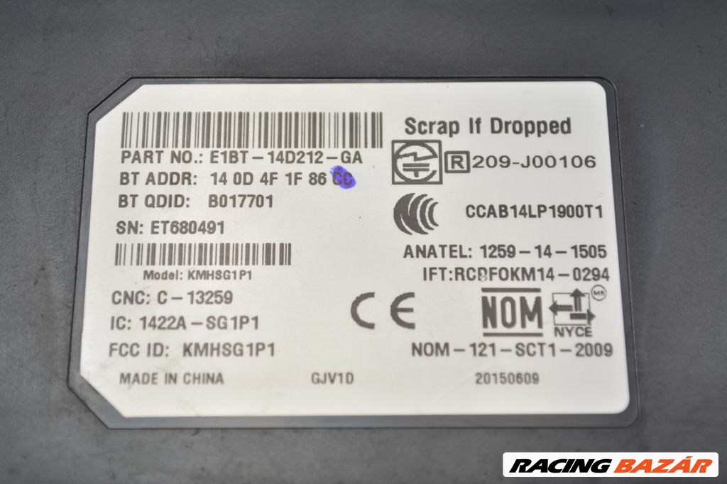 Ford EcoSport bluetooth modul  e1bt14d212ga 3. kép