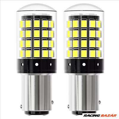 P21/5W BAY15D CANBUS FEHÉR JÉGFEHÉR HIDEG FEHÉR LED izzó égő 12V 2db-os készlet✔️