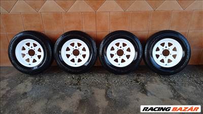 SUZUKI SAMURAI 15"  ÚJ LEMEZFELNI 5X139,7 NYÁRI 205/70R15 GUMIVAL OLCSÒN!!!