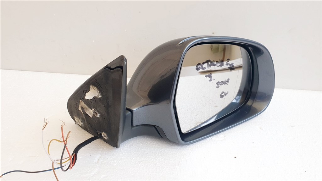 508924 Skoda Octavia 2, 2011, Jobb Visszapillantó Tükör, 6 Vezeték, E1020989, Indexes 4. kép