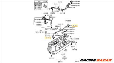 MB595490 Mitsubishi L200 Üzemanyagtartály Levegőztető Szellőztető Biztonsági Szelep 1996-2007