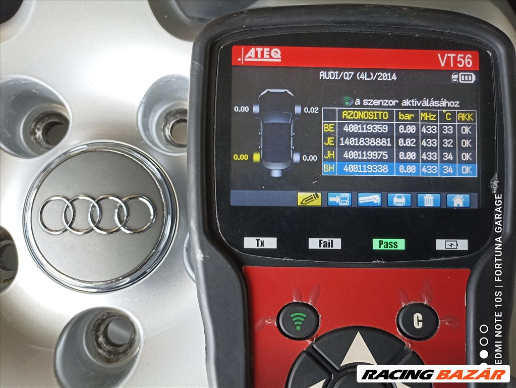 5x130 18" Audi Q7 (4L0) használt alufelni garnitúra +TPMS (R) 8. kép