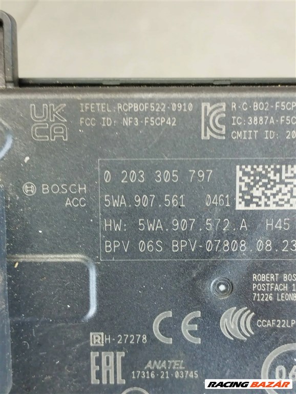 Audi S3 A3 8Y távolságtartó tempomat modul ACC 5wa907561 2. kép